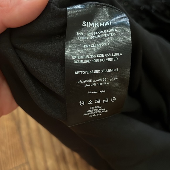 Simkhai Camryn V-neck wrap dress black - Picture 10 of 10